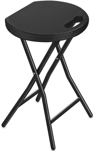 Portable Folding Chair with Handle, Heavy Duty Round Fold Stool Chair