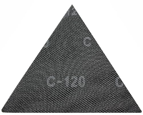 50 Stück Körnung 60 Klett Schleifblätter Schleifscheiben Schleifgitter Schleifpapier Dreieck 290 x 250 mm für Deckenschleifer Trockenbauschleifer Scheppach DS210, DS930