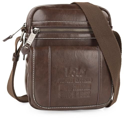 Lois - Bolso Hombre elegante y funcional Bolsitos Para Hombre resistentes y modernos Bolsos Para Hombre estilo casual, ideales para el día a día, Marron