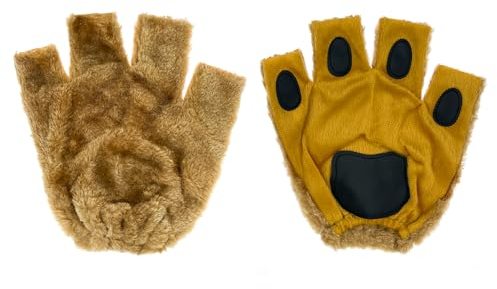 Oblique Unique® Bärentatze Handschuhe Tierhände Tier Handschuhe für Tierkostüm in Einheitsgröße Unisex Kostüm Accessoires für Fasching Karneval Motto Party