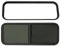 Fenêtre coulissante de caravane - 1000 x 400 mm - Avec moustiquaire - En verre noir - Pour remorque de camping-car
