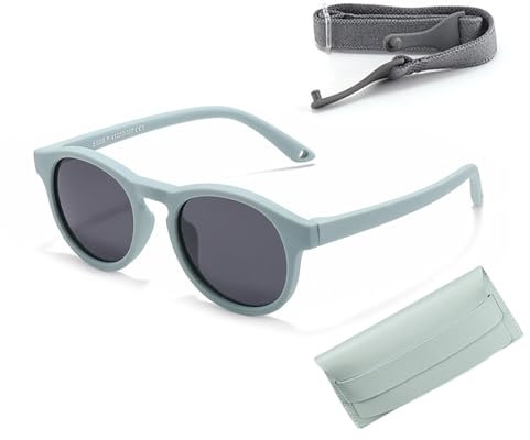 DHWEKU Gafas de Sol para Bebés de 12 a 24 Meses, Polarizadas, con Filtro UV 400, 100% Protección Rayos UVA y UVB, con Funda Incluida, Muy Flexibles y Ligeras