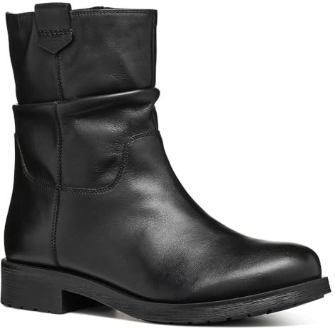 Geox D Rawelle A, Stivale alla Caviglia Donna, Nero, 37 EU