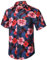 HISDERN Chemises hawaïennes pour Hommes Chemises décontractées pour Hommes Chemise Aloha à Manches Courtes imprimée d'été Funky Beach Hawaii Chemise Aloha à Manches Courtes Violet et Rose 2XL