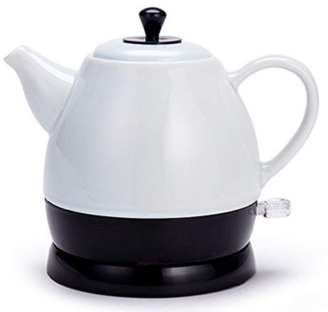 SHERAF 1.0L Electric Ceramic Tea Kettle with detachable base and boil dry protection kicthen tools Household (Color : Rosso) (Wit) lofty ambition