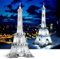 GalaSpark 13 Zoll 3D-Puzzle, Acryl und Metall, LED-Eiffelturm-Modellbausatz, Heimdekoration, Wahrzeichen von Paris, Atmosphäre, Nachtlicht für Erwachsene und Kinder, Geschenk, 165 Teile (Silber)