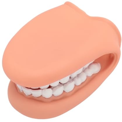 Mund-Handpuppe mit Zunge für, Silikon-Mundpuppe mit 28 Zähnen für Sprachtherapie, Mini-Mund-Mundmotorik-Fingerpuppe, Pädagogische Lernressource für