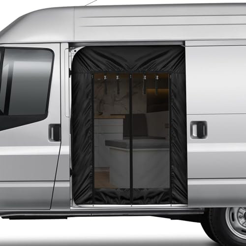 Opaltool Mosquitera Coche Puerta Corredera para Ford Transit MK8 MK9 H2 H3 2014-2024, Mosquitera para Techo con Cierre de Cremallera, Mosquitera para Camping al Aire Libre