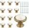 AvoDovA 10PCS Vintage Cabinet Knobs, 33MM Ceramic Knobs, Vintage Shabby Chic Round Drawer Knobs, Kitchen Cabinet Cupboard Drawer Door Knobs Pull Handles for Chest of Drawers Kitchen (B-Bronze)