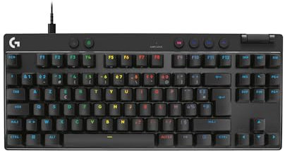 Logitech G PRO X TKL RAPID, clavier gaming filaire sans pavé numérique touches analogiques magnétiques, mode de déclenchement rapide, actionnement réglable et RVB personnalisable - FRA AZERTY - Noir