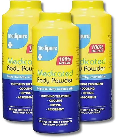 Medipure Talc-Free Body and Baby Powder, Gentle Skin Care, Vegan