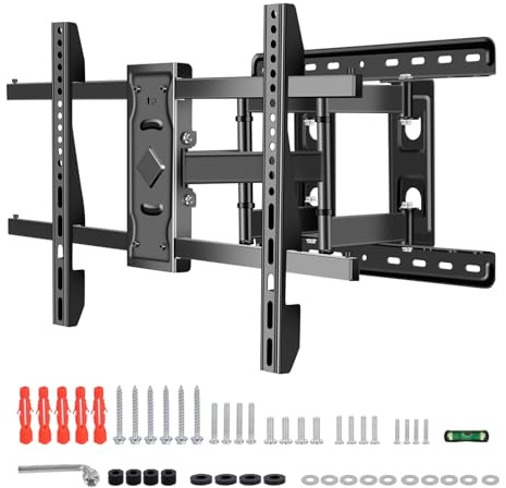 BuFan TV Wall Bracket for 32-85 inch TVs up to 70kg | Full Motion TV Wall Mount with Dual Articulating Arms, Tool-Free Tilt, Swivel, Extension, Leveling, Max VESA 600x400mm