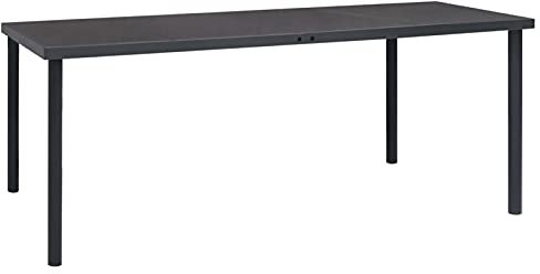 ShGaxin Outdoor-Esstisch, Tisch Balkon, Gartentisch, Balkontisch, Küchentisch, Garden Table, Terrassentisch, Anthrazit 190x90x74 cm Stahl
