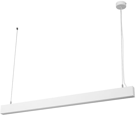 LEDVANCE Office Line Cuboid, quadratische abgependelte Bürodeckenleuchte, 42 W, 5000 lm, 4000 K, 840 kaltweiß,3-stufig dimmbar, weißes Aluminium, IP20