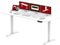SANODESK Höhenverstellbarer Schreibtisch 180x80 cm mit 2 starken Motoren, Stabiler Elektrischer Steh-Sitz Schreibtisch, Höhenverstellung mit Memory-Funktion (weiß+weiß)