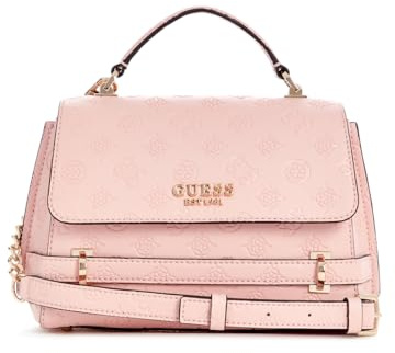 GUESS Zarela Top Handle Flap Bag Peony Logo