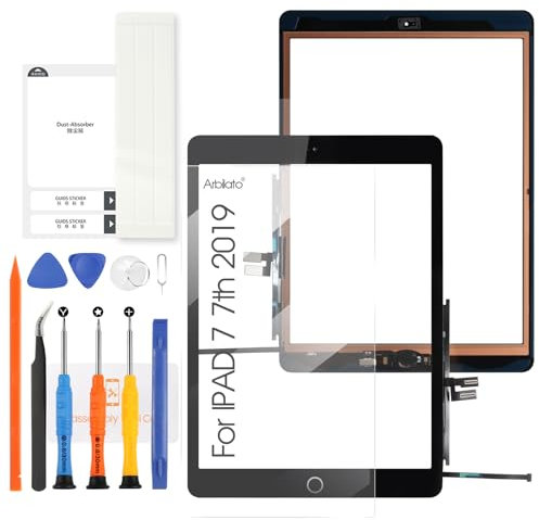 Arbilato Pantalla de repuesto para iPad 7 7ª generación, pantalla táctil para iPad 8 8ª generación, digitalizador para iPad 10.2 2019 2020 A2197 A2200 A2198 A2232 A2428 A2429 A2270 A2430 (no LCD)