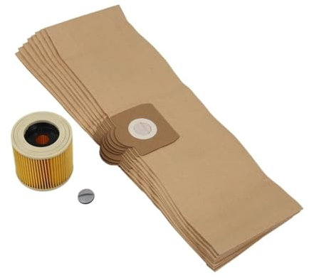 RTDMND Sac de Nettoyage de Filtre de Remplacement, Compatible avec Karcher WD3 WD 3.300 M WD 3.200 WD3.500 SE 4001 SE 4002 WD3 P 6.959 – 130 Baghouse
