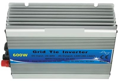 Onduleur de Puissance, Onduleur réseau 600W fonction MPPT 30V 36V panneau 22-60VDC à 110/230 micro-onduleur à onde sinusoïdale Pure énergie solaire