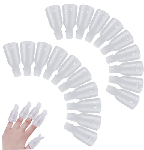 20PCS Nail Soak off Clips, 2x0.8 Inch Polish Remover Clips, Reusable Nail Care, Easy to Use Gel Remover Tools for Women Girl Supplies