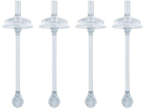 NUK Learner Cup Soft Silicone Replacement Straws, 4-Pack, BPA-Free, Dishwasher-Safe, Compatible with NUK Learner Straw Cups