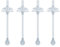 NUK Learner Cup Soft Silicone Replacement Straws, 4-Pack, BPA-Free, Dishwasher-Safe, Compatible with NUK Learner Straw Cups