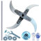 Household Farming Grass Shredder Knife Blades – Adjustable Diameter Vegetable Shredder Set with 12 Mounting Holes for Efficient Grass & Garden Cutting (1Pcs)