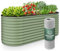 GRUNA - Hochbeet Metall 200x80x75 cm I 6 in 1 Modular Hochbeete-Kit I 100% Rostfrei I Formstabil Dank Verstrebung I Hochbeete für Garten I Schneller Aufbau I Hochbeet Grün