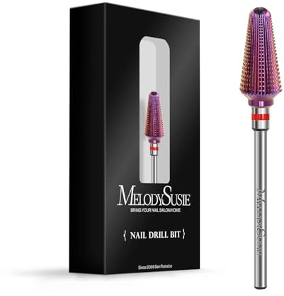 MelodySusie Professionelle Tornado Nagelfräser Bits 3/32'', Hartmetall-Wolfram Multifunktions Fräser Bits, Nagelfräser Aufsätze für Maniküre/Pediküre/Cuticle/Gel-Polishing