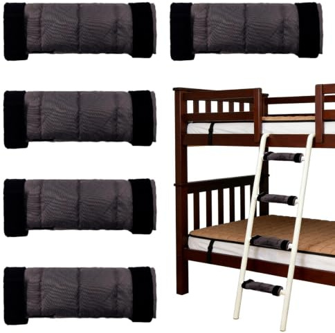 Tuxuseo Step Cushion for Bunk Beds - 4 Pieces Dormitory Accessories - Bunk Bed Steps Padding, for Children, Students, Daycare Centres, Children's Room, Dorm, Hut, Room, Playroom, Cellar