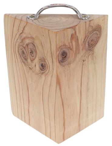 ANDRESLAD Cale de Roue en Bois Dur Massif 20x16x9 Cm, Bloque-roues Antidérapant pour Voiture et Camion, Cale de Remorque et Caravane, Accessoire de Sécurité pour Immobilisation Véhicule