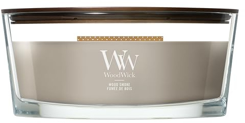 WoodWick Scented Candle | Ellipse Candle | Wood Smoke | Perfect Gifts for Women