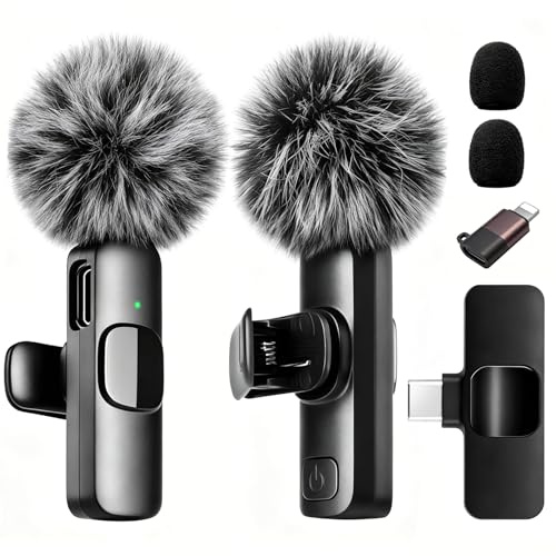 Wireless Lavalier Microphone for iPhone, Mini Lapel Microphone