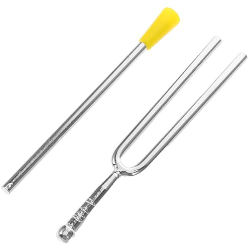 NUSITOU Standard Tuning Fork Set with Striker for Piano and Guitar, Metal Material, 440hz Pitch, Educational Tool for Music Teaching and Practice, for Students and Violin Tuning