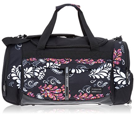 ALESSANDRO/ELEPHANT Sporttasche Mate Fitness Gym Tasche Reisetasche 55 cm / 45 Liter (Black Paisley 7 (schwarz-Weiss))