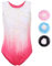 Sinoeem Gymnastikanzug Für Mädchen Ballett kinder Langarm/Ärmellos Kurzarm Gradient Color Round Neck Turnanzug Für 3-12 Jähriges Mädchen (Pink - Kurzarm, Tag 12A(11-12 Years))
