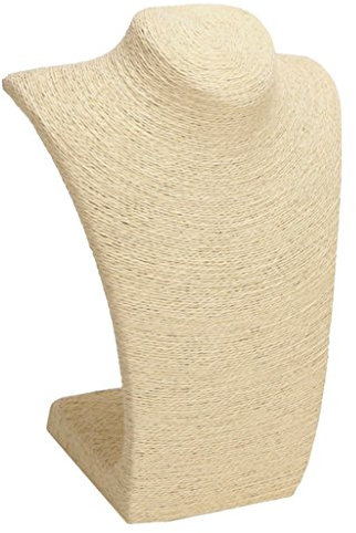Manichino Busto con Collo per La Collana Esposizione dei Gioielli, Espositore, 3 Colori Opzionali - Beige