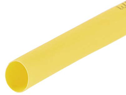 sourcing map Heat Shrink Tubing, 1/4(6mm) Dia 2:1 rate Shrinkable Tube Cable Sleeve 10ft - Yellow