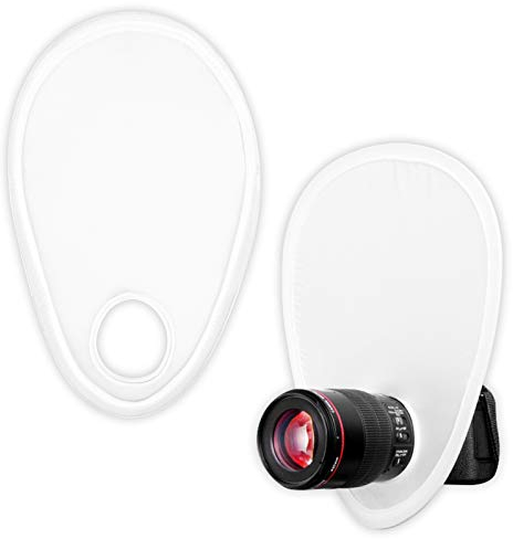 2Pcs Tragbar Blitzdiffusor Kamera Blitz Diffusor Faltbar Blitz Diffusor Reflektor Kit Kamera licht-Reflektor mit Aufbewahrungstasche für DSLR-Kameraobjektive