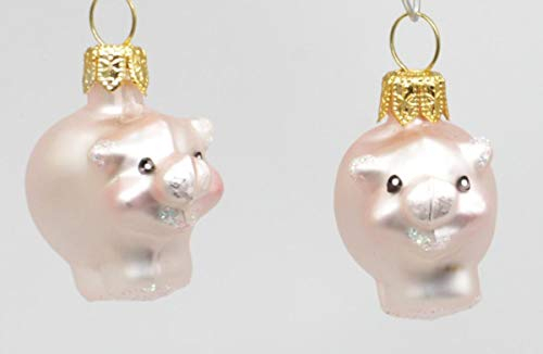 condecoro Schwein Christbaumschmuck Glücksbringer Christbaumkugel 2er Set