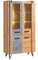 Furniture24 Vitrine Lofter LO3 Schrank 4 Türiger Schrank Wohnzimmerschrank Vitrinenschrank Loft Still