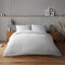 Silentnight Supersoft Duvet Set - Cosy & Comfortable Delicate Touch - Luxurious Easy Care Microfibre with Button Fastening - Stylish & Modern Duvet Quilt Cover + Pillowcase Bed Set, Single, Wjite