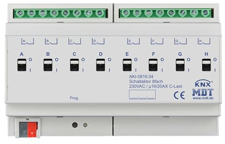 MDT technologies Schaltaktor 8-fach 8TE REG, 16/20A, 230VAC AKI-0816.04
