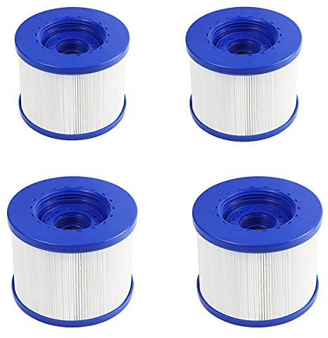 YanBan Lot de 4 filtres de Piscine de Rechange pour Tube à Chaud - 104 mm - en Pet et Tissu Non tissé - Compatible avec Clever Spa