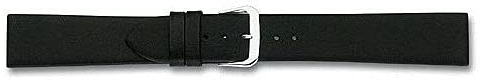 Eichmüller Uhrenarmband Nahtlos Nappaleder Kalbsleder in 10/12/14/16/18/20 mm (Schwarz, 20 mm)
