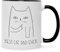 GRAVURZEILE Tasse mit Spruch - Best Cat Mum & Dad - Lustige Tasse für Eltern - Geschenk zum Muttertag Vatertag - Geschenk für Frauen Männer - Geschenk für Sie & Ihn - Farbe: Dad Schwarz & Weiß