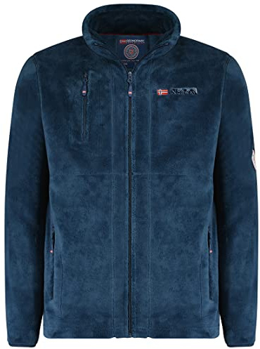 Geographical Norway Upload Men - Giacca Uomo Pile Sottile Zip - Giacca Calda L'Autunno Inverno Primavera - Maglione Pelliccia Maniche Lunghe - Morbido Comfort All'Aperto