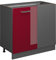 Vicco Eckunterschrank R-Line, Bordeaux Hochglanz/Anthrazit, 86 cm ohne Arbeitsplatte