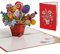 LINPOPUP, Pop-Up Karte Einschulung, 3D Geburtstagskarte, PopUp, Geschenk Happy Birthday, Geburtstag, Konfetti Klapp-Karte für Frauen Mann Kinder, Lollies, N46