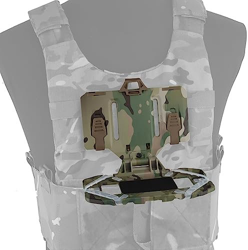 Support de téléphone de Gilet Tactique,Molle Poitrine plié Support de téléphone de Bord de Navigation pour la Taille d’écran 4.7-6.7
